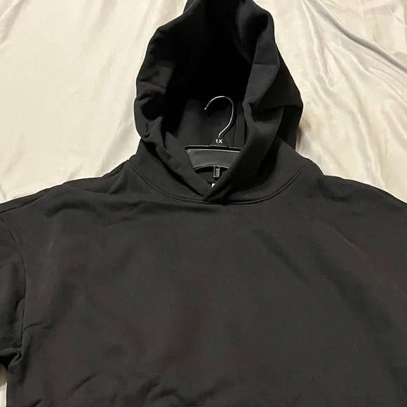 NIP Lucid Blanks Black Heavy 600 GSM Fleece Hoodie Size Medium M - Picture 3 of 7